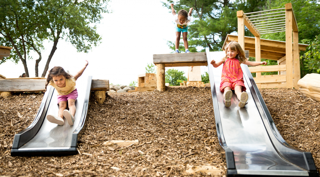Kids park slides