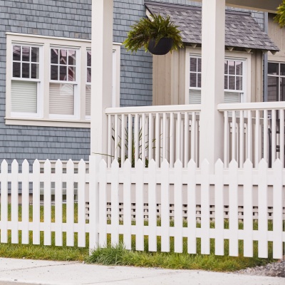 Picket Fence and Sidewalk