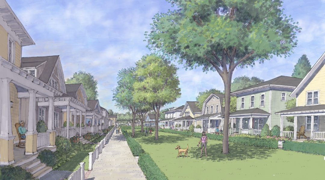 Linear Pocket Park Illustration